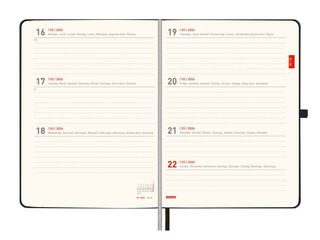 Agenda Finocam 18 meses M5 sem/vista mult 2025-26 negro