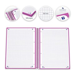 Notebook Oxford EuropeanBook 1 A4 80 fulls 5x5 fúcsia