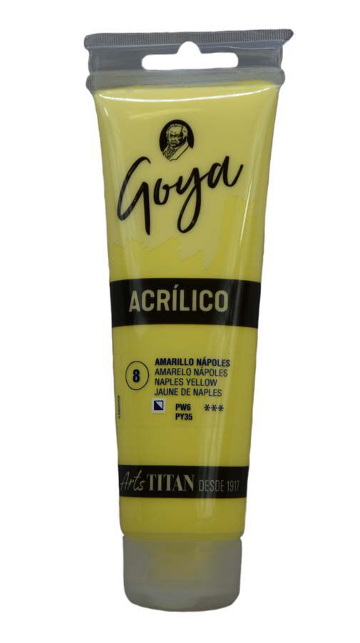 Pintura acr&iacute;lica Goya 125ml groc N&agrave;pols