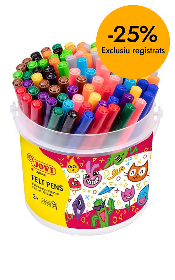 Rotuladores de colores Jovi 96u Pack escolar