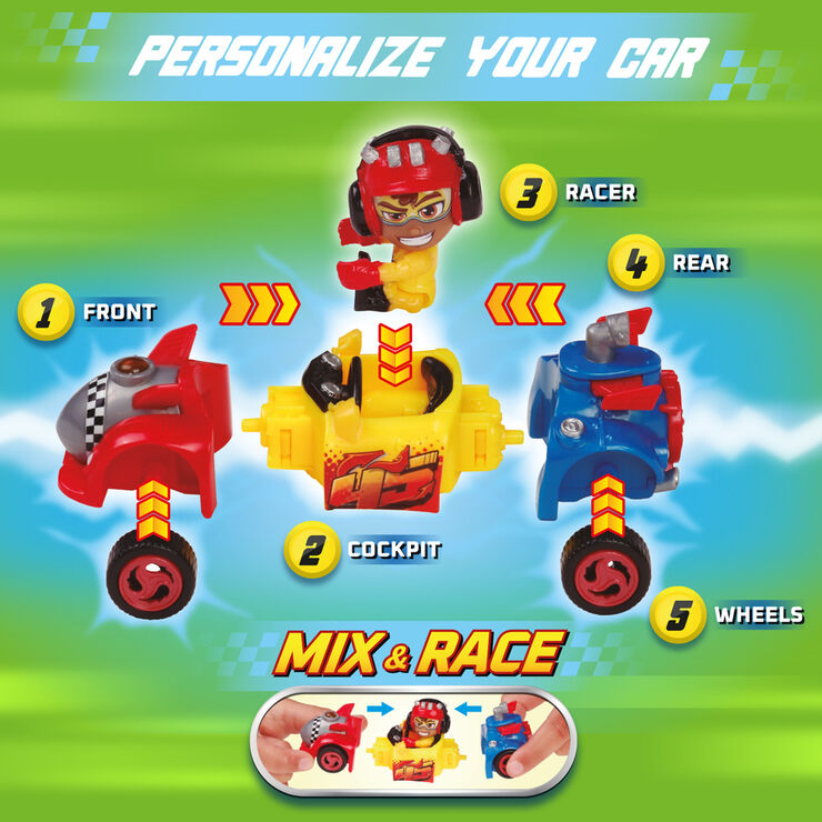 T-Racers Glow Race Car & Racer SuperThings