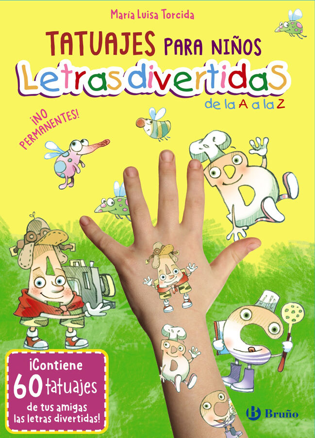 Tatuajes para ni&ntilde;os. Letras divertidas de la A a la Z