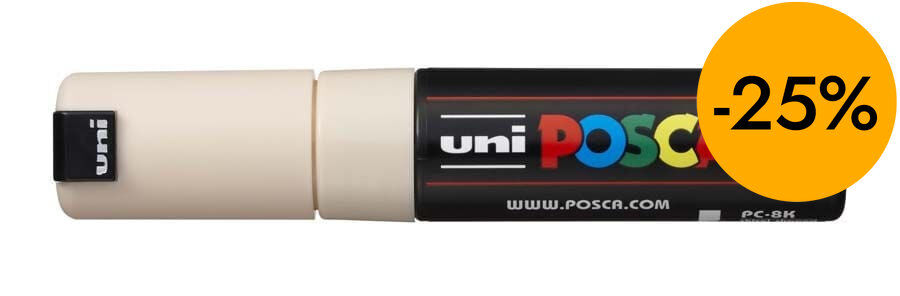 Rotulador Posca PC-8K 8mm beige
