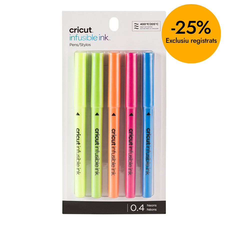 Rotuladores Infusible Ink 0,4mm glitter 5 colores