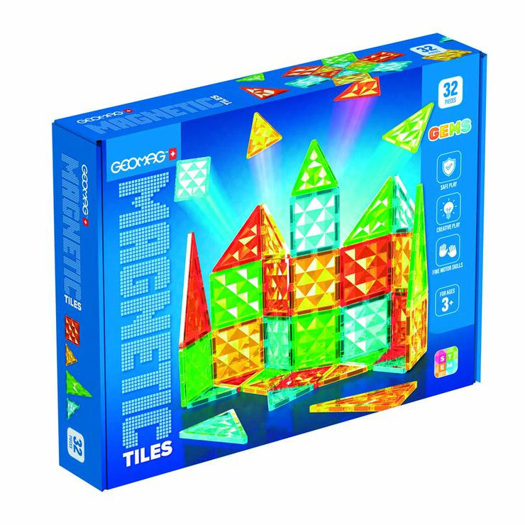 Magnetic Tiles Gems 32 piezas