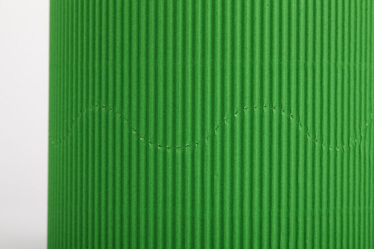 Rotlle de cartó ondulat sanefa verd 2u