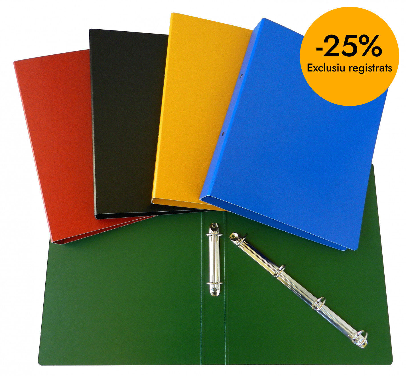 Carpeta pintada A4 Karman 2 anillas 25mm amarillo