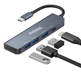 Hub 4 puertos USB-C 3.2 Nilox