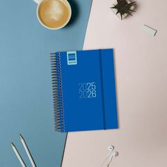 Agenda Finocam escolar espiral E8 dia/pàg cat 2025-26 blau