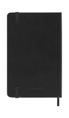 Agenda Moleskine 18 meses horizontal sem/vista P tapa dura negro