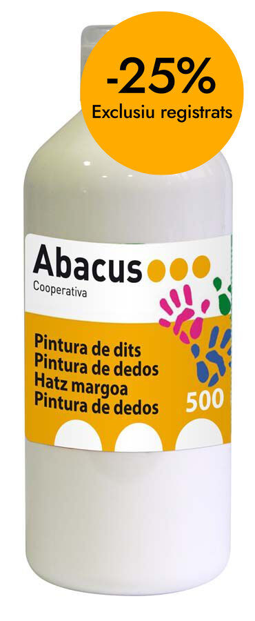 Pintura de dedos Abacus 500ml blanco