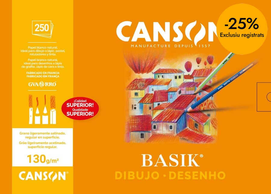 Papel de dibujo Canson A3 250 hojas