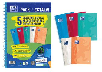 Pack 5 Notebooks 1 color Oxford A4