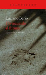 RECUERDO AL FUTURO, UN RECUERDO AL FUTURO, UN