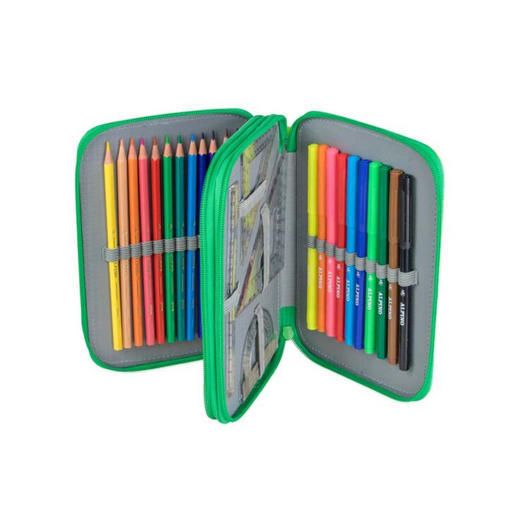 Estuche Plumier Alpino 2 cremalleras