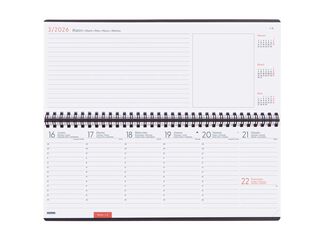 Planificador Finocam sem/vista vertical+Notas cas 2026 gris