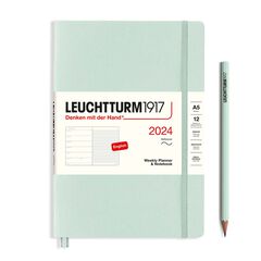 Agenda Leuchtturm A5 sem/vista 2024 tb medium azul claro