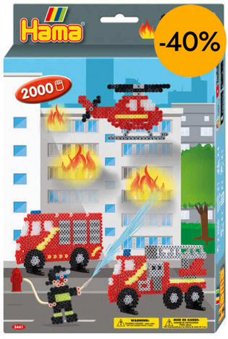 Midi mosaico 3D Hama Bomberos 2000 piezas