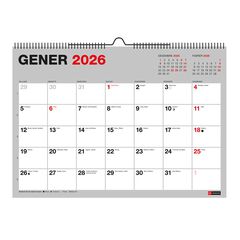 Calendari Miquelrius paret Escriure A4 2026 català Basic