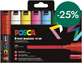 Rotuladores Posca PC-8K 8mm Basic 8 colores