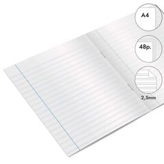 Libreta grapada Abacus A4 48 hojas pauta 2,5mm azul