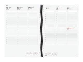Agenda Finocam Opaque Semana Vista Vertical 2027 Catal&aacute;n Negro