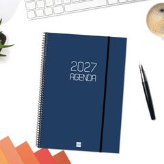 Agenda Finocam Opaque Semana Vista Vertical 2027 Catal&aacute;n Azul