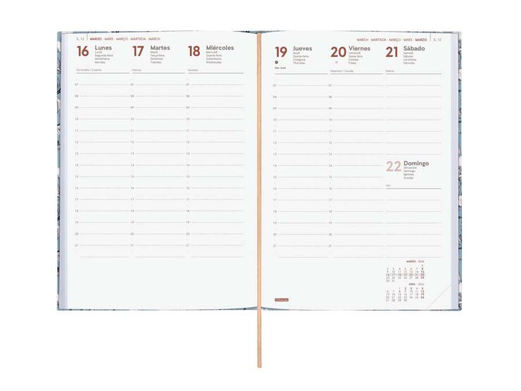Agenda Finocam Berlín Y10 sem/vista vertical cas 2026 Cotton