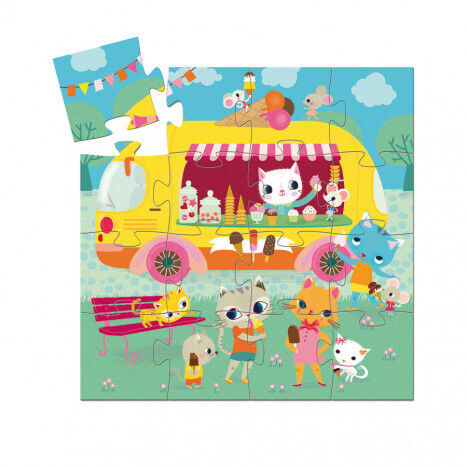 Puzle 16 piezas: cami&oacute;n de los helados