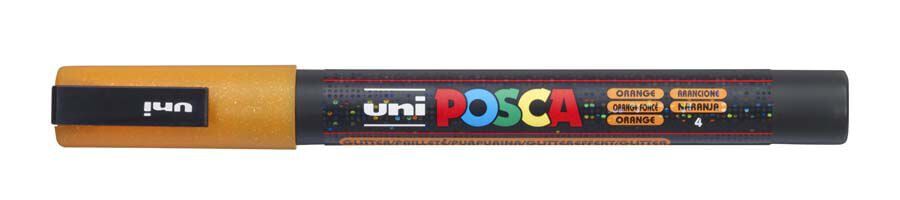 Rotulador Posca PC-3M 0,9-1,3mm naranja glitter