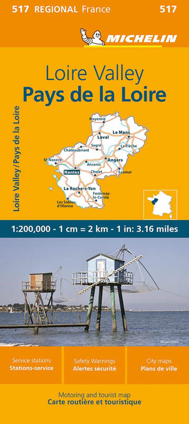 Mapa Regional Loire Valley/Pays de La Loire