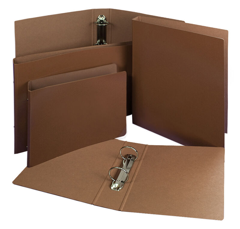 Carpeta plantada Soldaplastic 2 anillas Folio marr&oacute;n