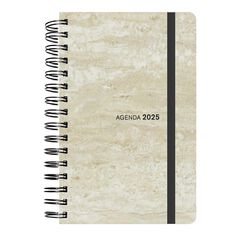 Agenda espiral Senfort A5 dia/pàg català 2025 marbre