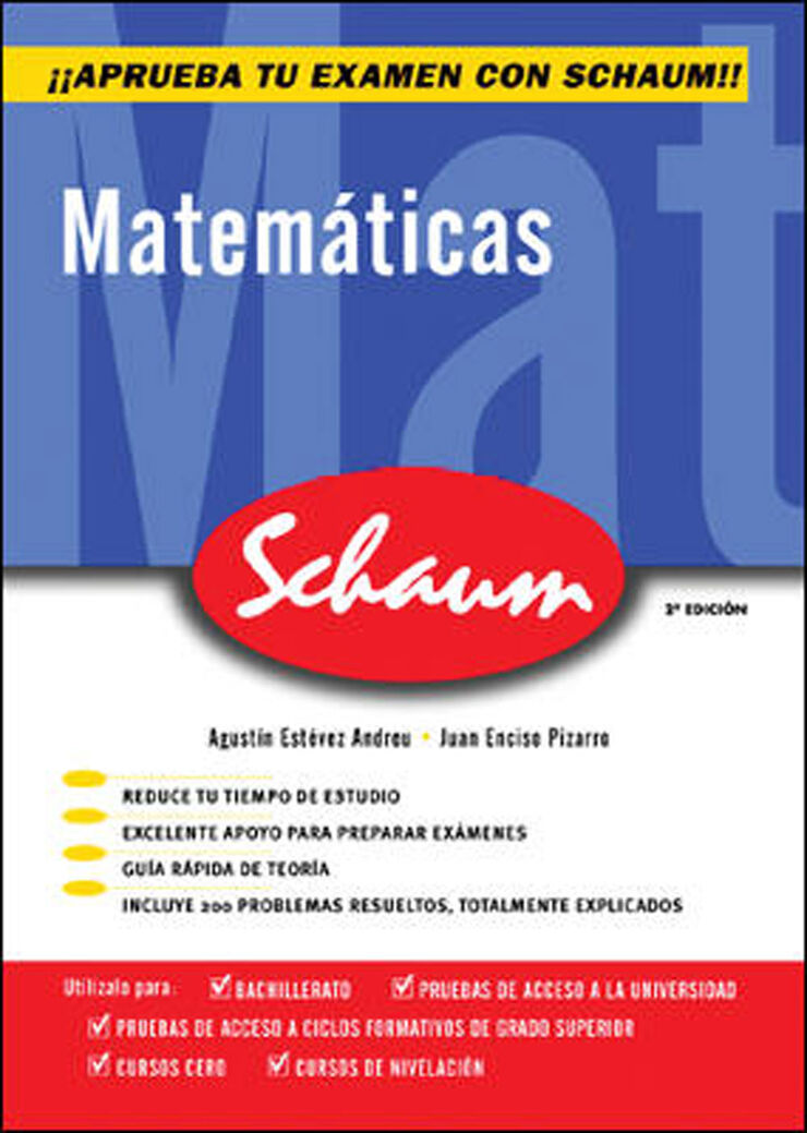 Schaum Matemáticas 2º Bachillerato