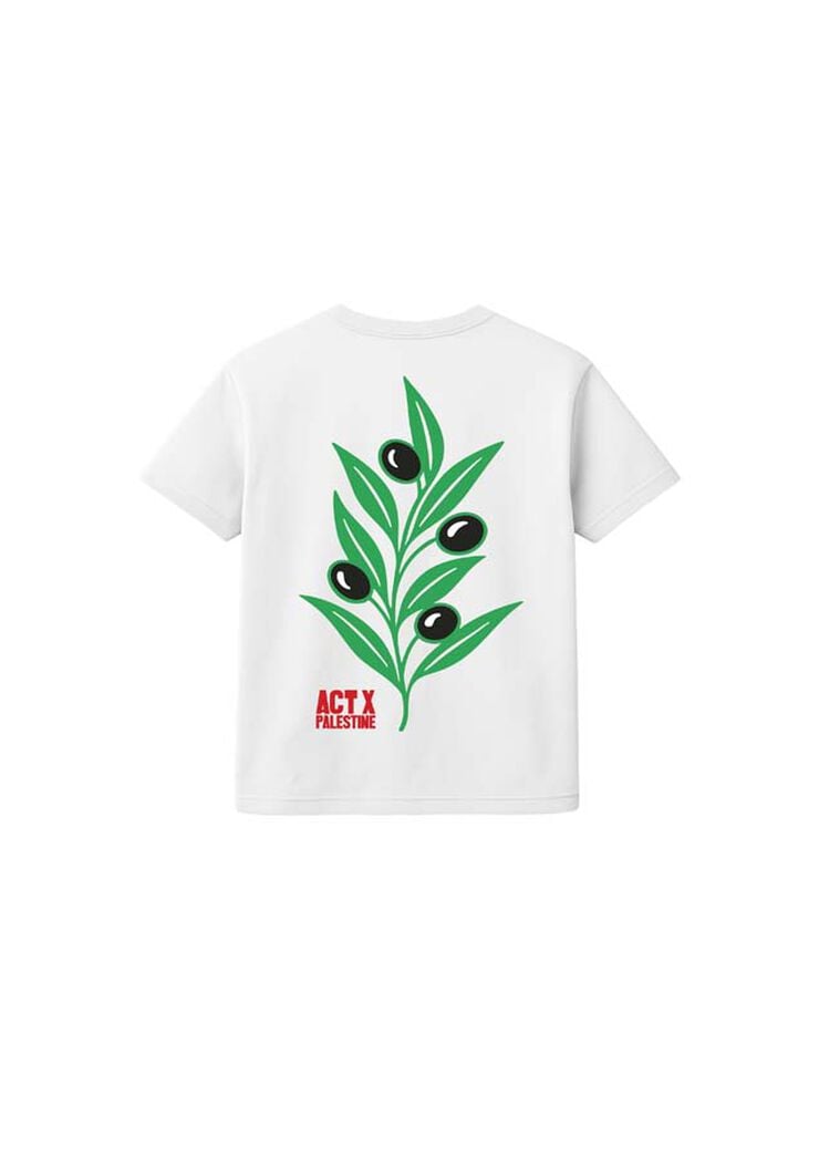 Camiseta Act X Palestine blanco