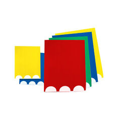Libreta grapada Abacus A5 4x4 con margen 32 hojas surtido de colores