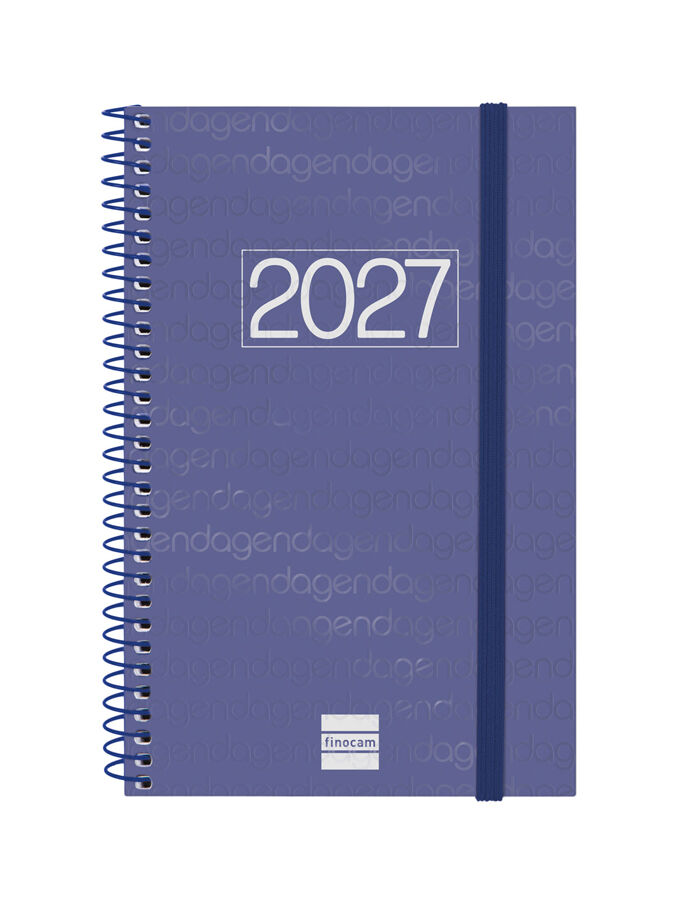 Agenda Finocam Year Setmana Vista Horitzontal 2027 Catal&agrave; Blau