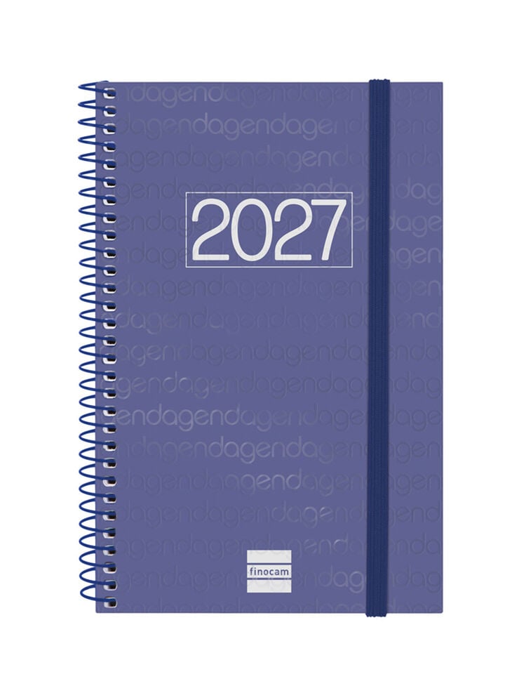 Agenda Finocam Year Setmana Vista Horitzontal 2027 Catal&agrave; Blau