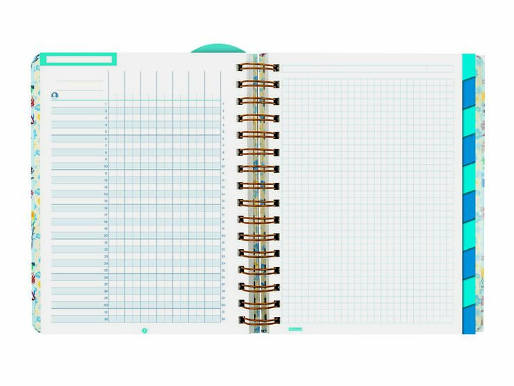 Agenda Profesor Design | 1/4 Semana Vista, Castellano (2026-2027) &ndash; Flower