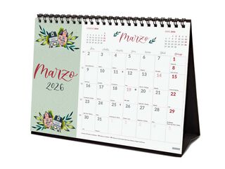 Calendario sobremesa Finocam Flower Journal 2026 castellano