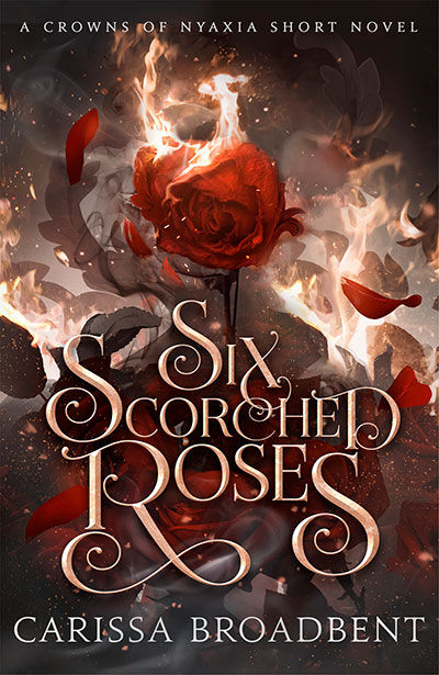 Six scorched roses