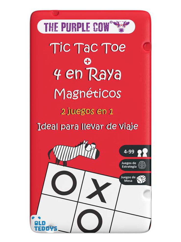 Juego de Viaje en lata Magn&eacute;tico  - Tic Tac Toe y 4 en Raya