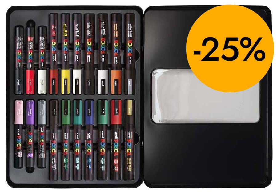 Malet&iacute;n Posca 20 rotuladores set Dirty Harry