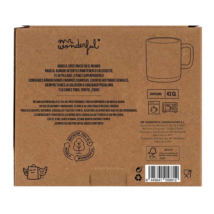 Taza Mr.Wonderful - Mi héroe, mi abuelo