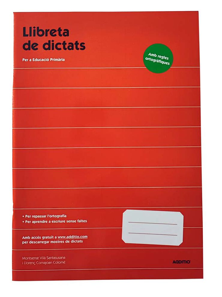 Libreta Dictados Educación Primaria A4 Additio Catalán