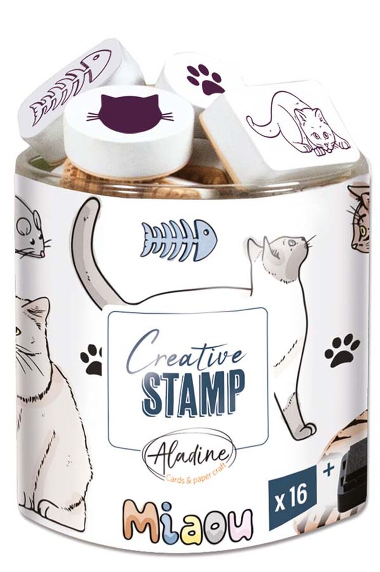 Creative Stamps Aladine Gatitos 16u