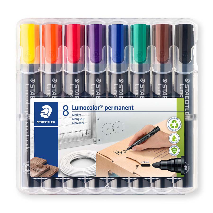 Rotuladores permanentes Staedtler 352 8 colores