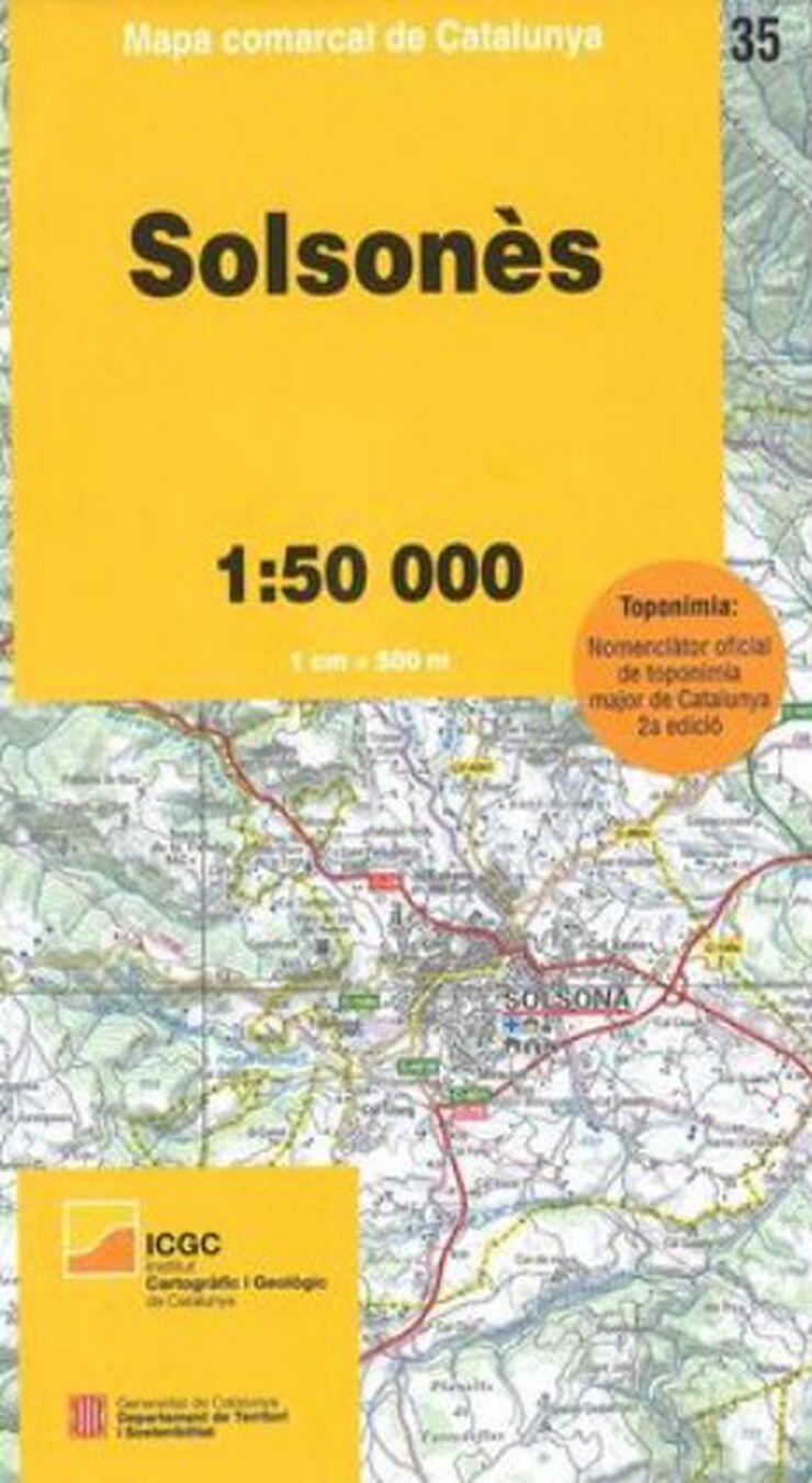 Mapa comarcal de Catalunya 1:50 000. 35 - Solsonès