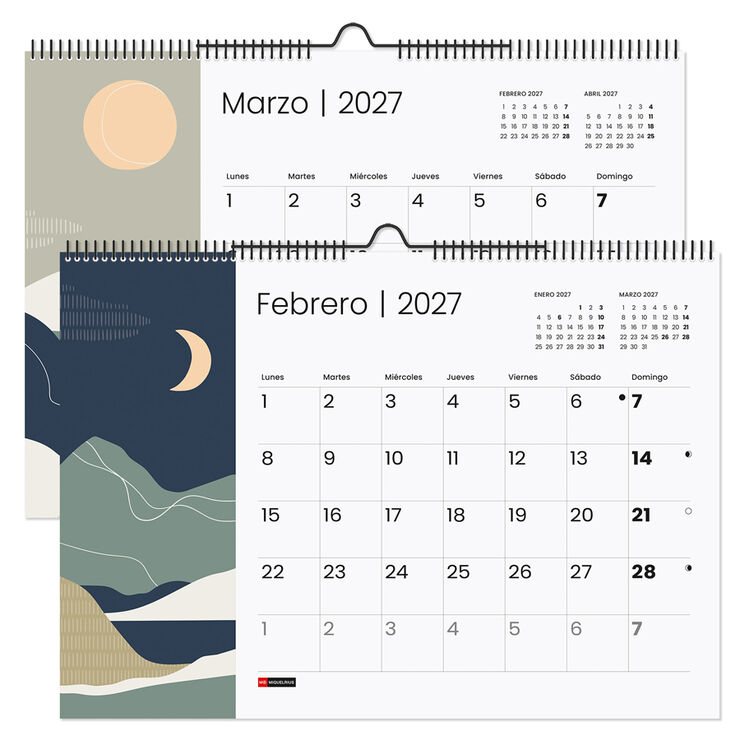 Calendario Miquelrius Pared A3 Castellano Cims 2027 Multicolor