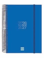 Agenda Escolar Finocam Esp.E10 D&iacute;a/P&aacute;gina Castellano 2026-27 Azul